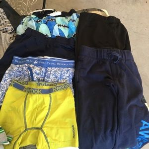 Boys boxers swimming trunks and sweat pants